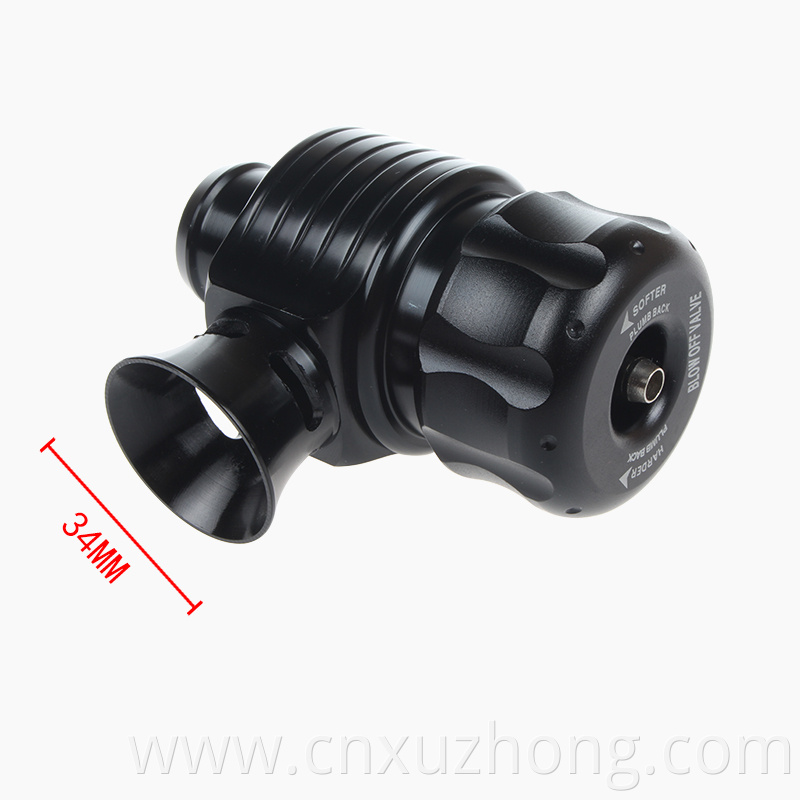 RASTP Universal Adjustable 25mm Single Port for Turbo Blow Off Dump Valve Black Aluminum